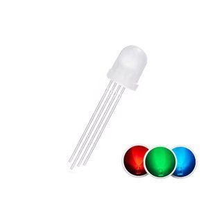 Світлодіод RGB 5 мм LED, матовий корпус, повноколірний, спільний анод, 4 PIN