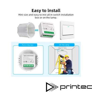 ZigBee розумний міні перемикач DIY Smart Switch 10A 2-gang Tuya, Smart Life