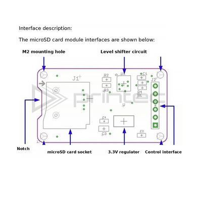 Модуль карты памяти microSD, SPI, 5V, с конвертером уровней