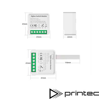 ZigBee розумний міні перемикач DIY Smart Switch 10A 3-gang Tuya, Smart Life