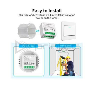 ZigBee умный мини переключатель DIY Smart Switch 10А 3-gang Tuya, Smart Life