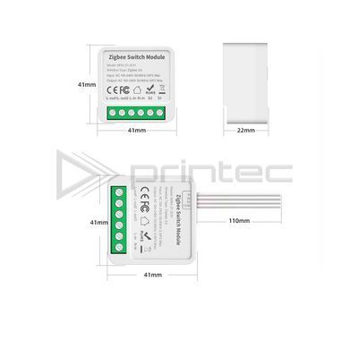 ZigBee розумний міні перемикач DIY Smart Switch 10A 3-gang Tuya, Smart Life