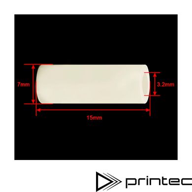 Пластикова проставка 15мм під болт М3 Ø7*3.2*15 Біла ізоляційна безрізьбова колона ABS