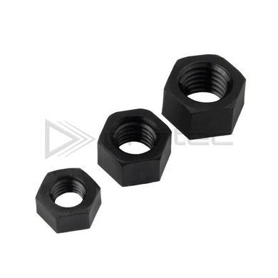 Пластиковая гайка М6 Черная нейлоновая шестиугольная, M6 Black plastic nut