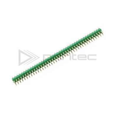 Двухрядная гребёнка контактов PLS 2x40P 2.54mm Зелёная