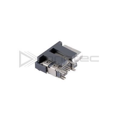 Разъём USB Type-C 14P угловой с подъёмом, 90&deg; быстрозарядный порт зарядки