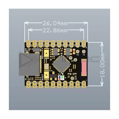 Плата разработки ESP32-C6 Super Mini, 4MB Flash, WiFi 6, Bluetooth 5 LE, Zigbee, Thread, USB Type-C