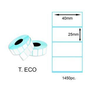Термоетикетка 40x25мм 1450шт. Т.ЕКО (T.ECO Thermal Labels)