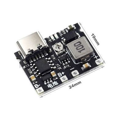 LX-LCBST модуль зарядки та розрядки для 1S Li-Ion акумулятора 5В 2.4A з регулятором вихідної напруги, Type-C