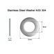 Нержавіюча шайба M8 DIN 125 сталь A2 M8x12x1 Stainless Steel Washer AISI 304