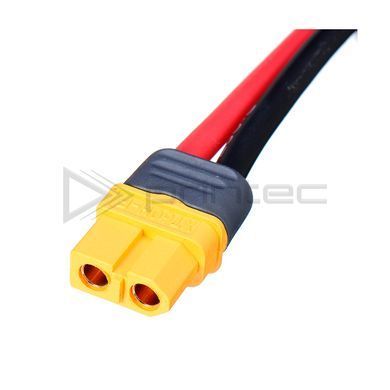 Amass XT60H-F.012 конектор мама із захисним кожухом та силіконовим кабелем 12AWG, довжина 10 см, гніздо XT60H