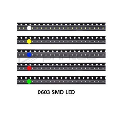 Светодиод красный SMD 0603 LED, высокой яркости