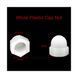Пластикова гайка ковпачкова М4 Біла нейлонова з ковпачком M4 White plastic nut with cap