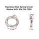Нержавіюча пружинна шайба М4 гровер Spring Grover Washer M4 DIN 7980 AISI 304