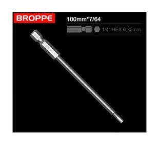 Біта шестигранна дюймова 7/64 BROPPE L=100мм 1/4" HEX