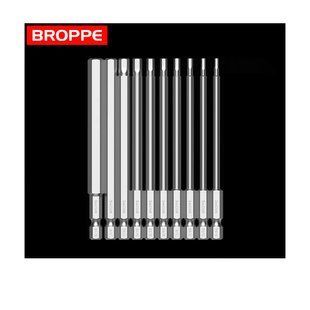 Набір шестигранних дюймових біт, 10шт. L=100мм 1/4" HEX BROPPE