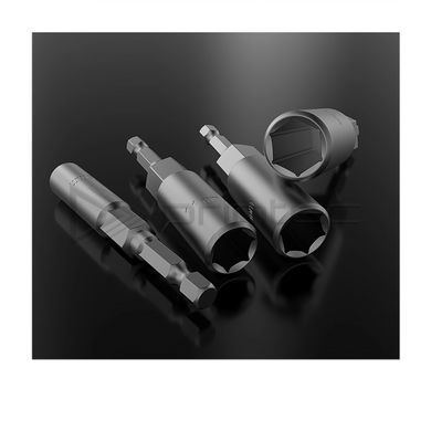Бита H14 с торцевой головкой М14х80 для шуруповерта и гайковерта, 14мм L=80мм BROPPE