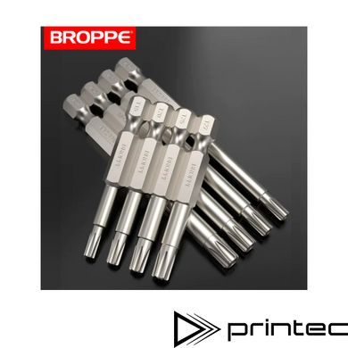 Бита T40 TORX BROPPE L=50мм усиленная 1/4" HEX