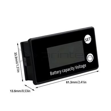 LCD вольтметр 8-100В, водонепроницаемый цветной для батарей