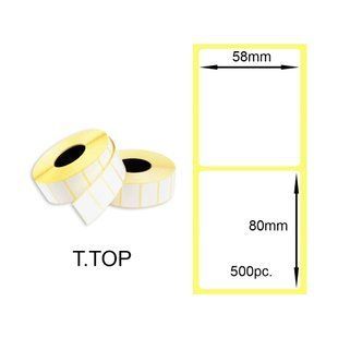 Термоетикетка 58x80мм 500шт. Т.ТОП (T.TOP Thermal Labels) Термоэтикетка 58х80мм 500шт. Т.ТОП (T.TOP Thermal Labels)