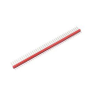 Однорядна гребінка контактів PLS 1x40P 2.54mm Червона