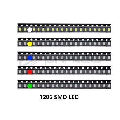 Светодиод бирюзово-зеленый 1206 SMD LED, высокой яркости