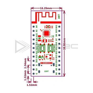 Модуль Bluetooth BLE 5.3 CH582F WeAct, мікроконтролер RISC-V 60MHz, USB Type-C