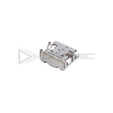Белый USB Type-C 16P горизонтальный с 4 фиксаторами разъём зарядки, гнездо на плату