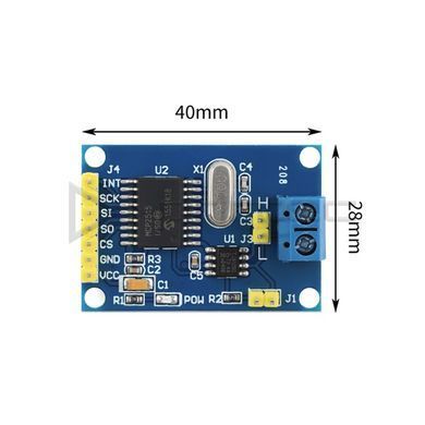 Модуль CAN-шины на MCP2515 с трансивером TJA1050, SPI-интерфейс