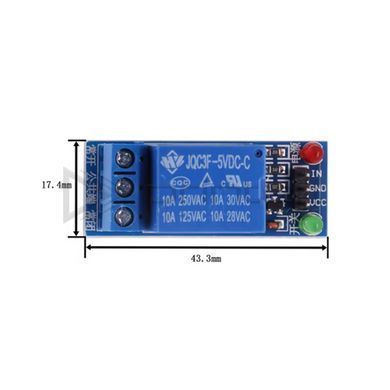 Модуль реле HW-307 10А 1 канал 5V с индикатором, для автоматизации